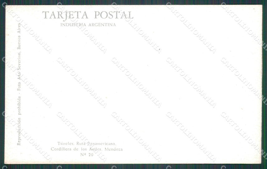 Argentina Mendoza Ruta Panamericana Cordillera postcard XP1305 – retro
