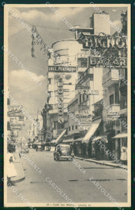 Argentina Santa Fe Calle San Martin postcard XP1310 – fronte