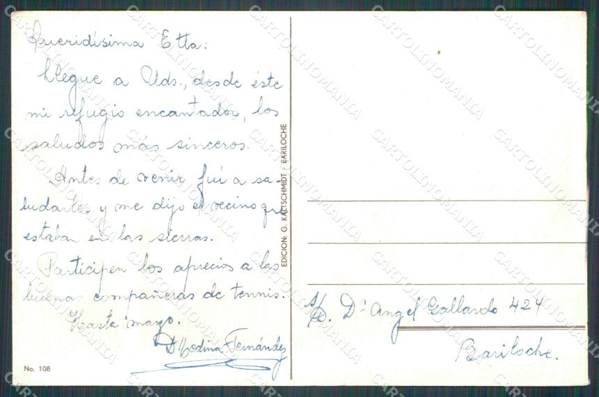 Argentina Cerro Catedral Patagonia Cable Carril postcard XP1315 – retro