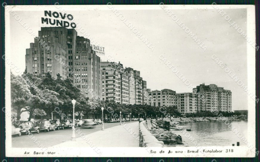 Brazil Rio de Janeiro Av Beira Mar RPPC WHITE BACK postcard XP1331 – fronte