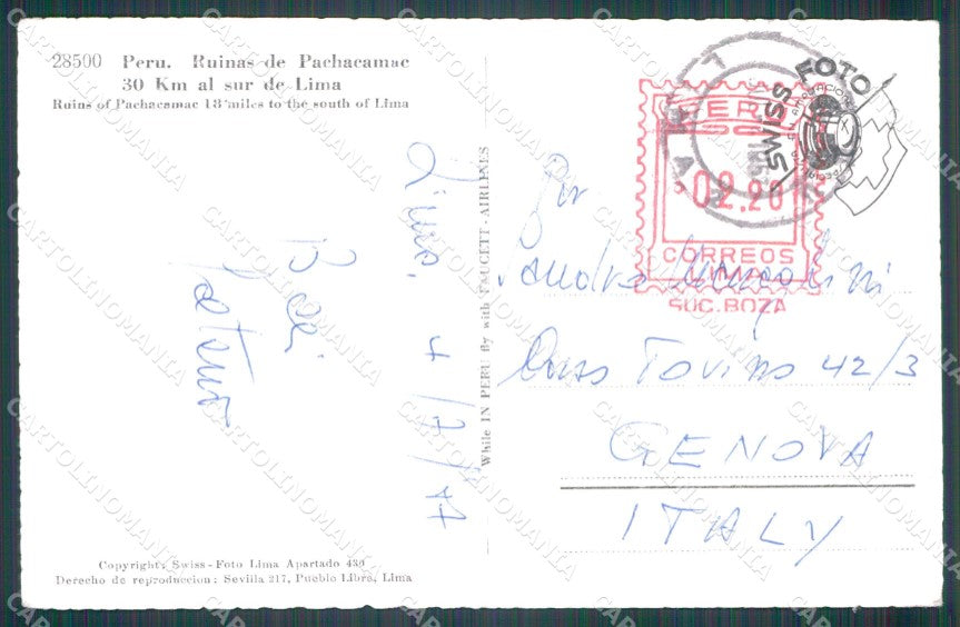 Peru Lima Ruinas de Pachacamac RPPC postcard XP1339 – retro