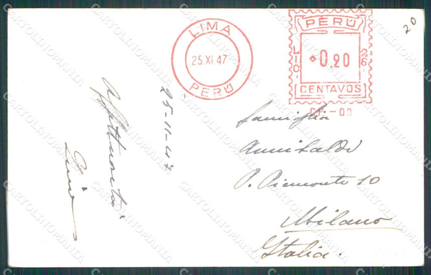 Peru Lima RPPC postcard XP1340 – retro