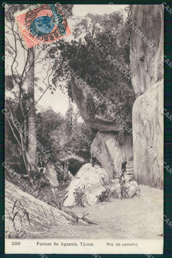 Brazil Rio de Janeiro Tijuca Furnas de Agassis postcard XP1347 – fronte