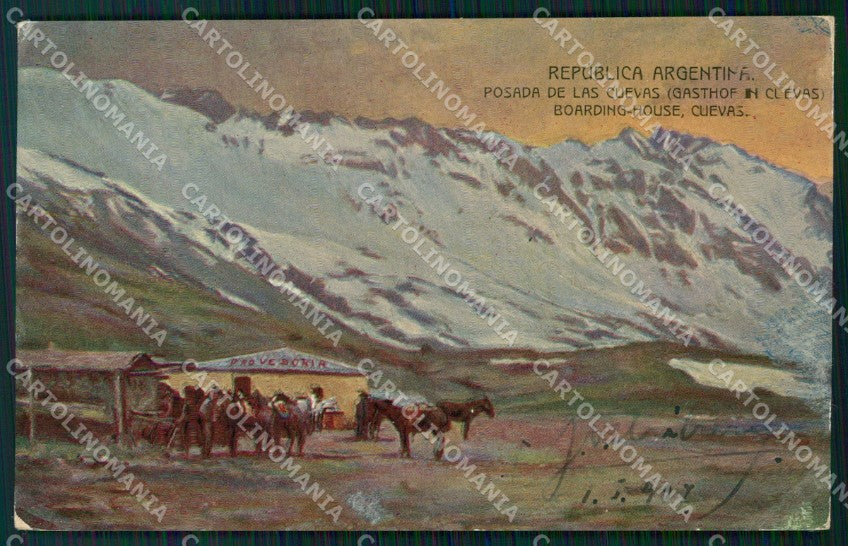 Argentina Posada de las Cuevas Da Buenos Aires a Valparaiso postcard XP1350 – fronte