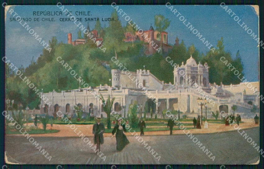Chile Santiago Da Buenos Aires a Valparaiso CREASED postcard XP1352 – fronte