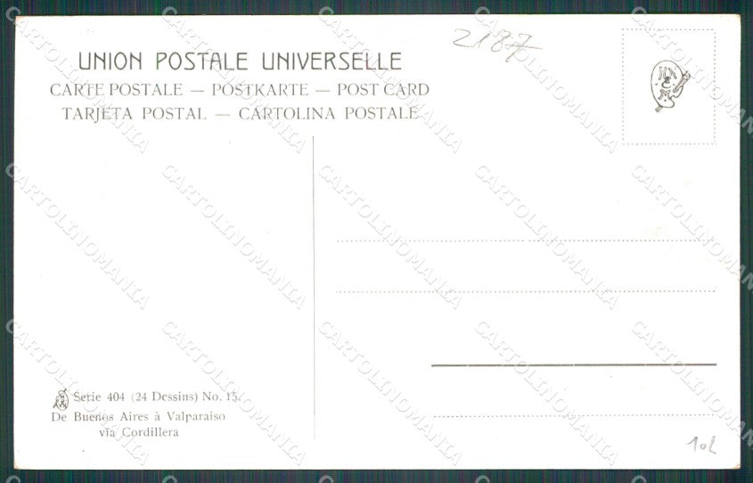 Chile Valle de la Iglesia Da Buenos Aires a Valparaiso postcard XP1354 – retro