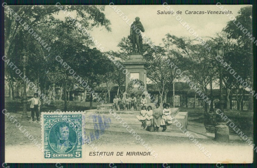 Venezuela Caracas Estatua de Miranda postcard XP1359 – fronte