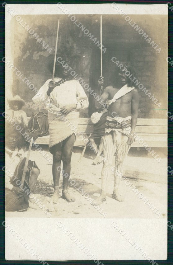 Argentina Types Ethnic Indios RPPC postcard XP1385 – fronte