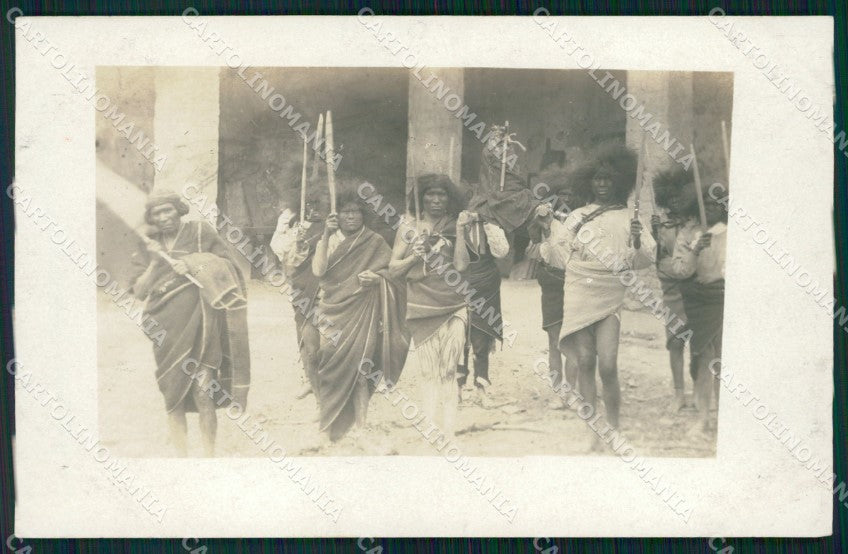 Argentina Types Ethnic Indios RPPC postcard XP1386 – fronte