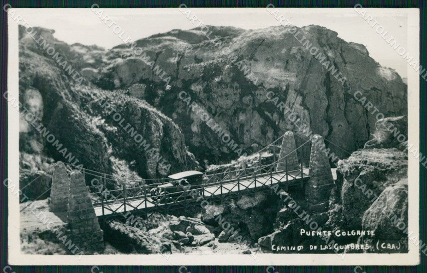 Argentina Villa Carlos Paz Camino de los Puentes Colgantes RPPC postcard XP1400 – fronte