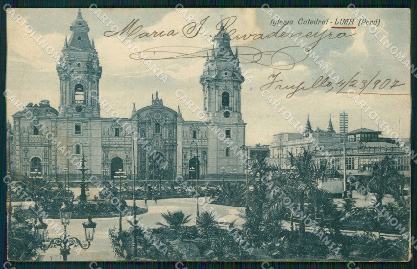 Peru Lima Catedral postcard XP1423 – fronte