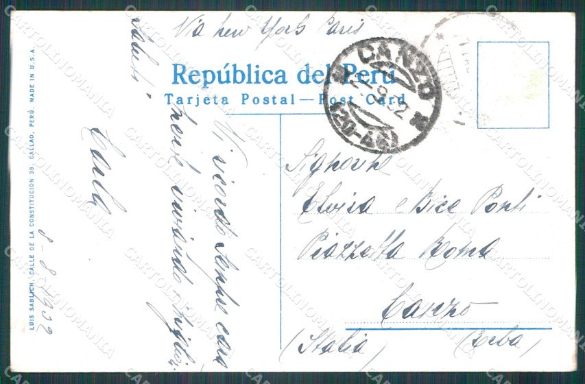 Peru Lima Ministerio de Fomento postcard XP1447 – retro