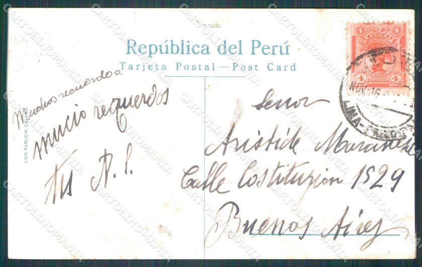 Peru Lima Plaza de Armas postcard XP1450 – retro