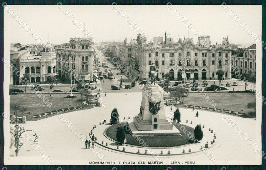Peru Lima Monumento de San Martin RPPC postcard XP1456 – fronte