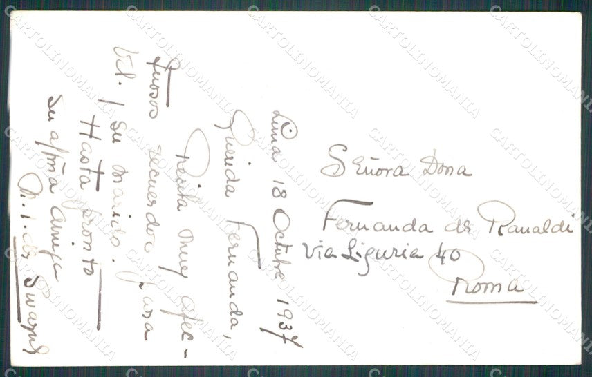 Peru Lima Monumento de San Martin RPPC postcard XP1456 – retro