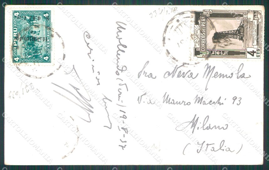 Peru Mollendo Vicuna RPPC postcard XP1460 – retro