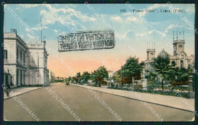 Peru Lima Paseo Colon postcard XP1471 – fronte