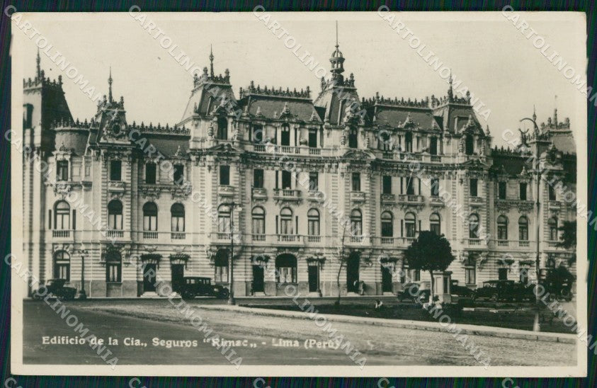Peru Lima Edificio Seguros Rimac RPPC postcard XP1478 – fronte
