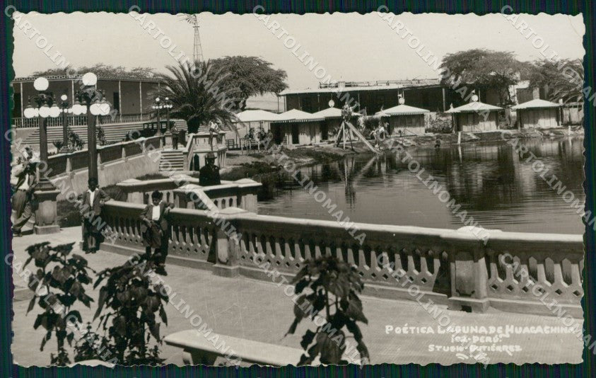 Peru Ica Laguna Huacachina RPPC postcard XP1497 – fronte