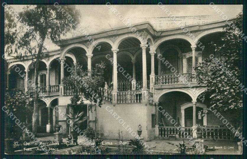 Peru Lima Quinta Perricholi Casa Colonial RPPC postcard XP1502 – fronte