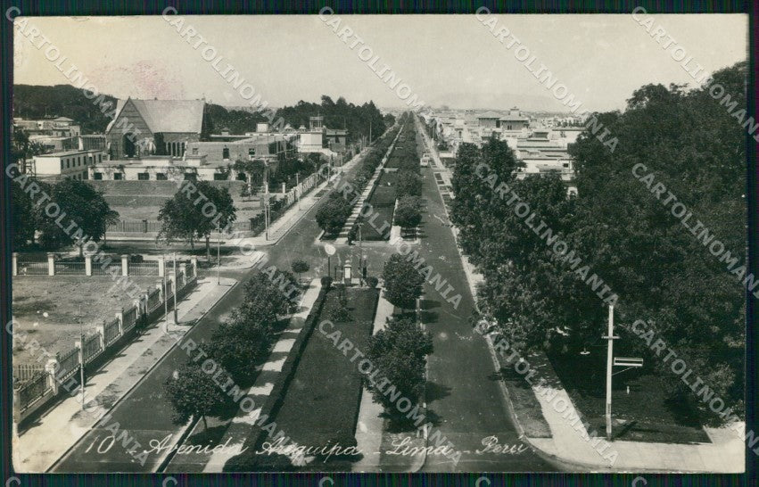 Peru Lima Avenida Arequipa RPPC postcard XP1503 – fronte