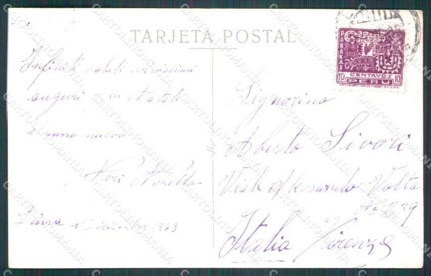 Peru Lima Avenida Arequipa RPPC postcard XP1503 – retro