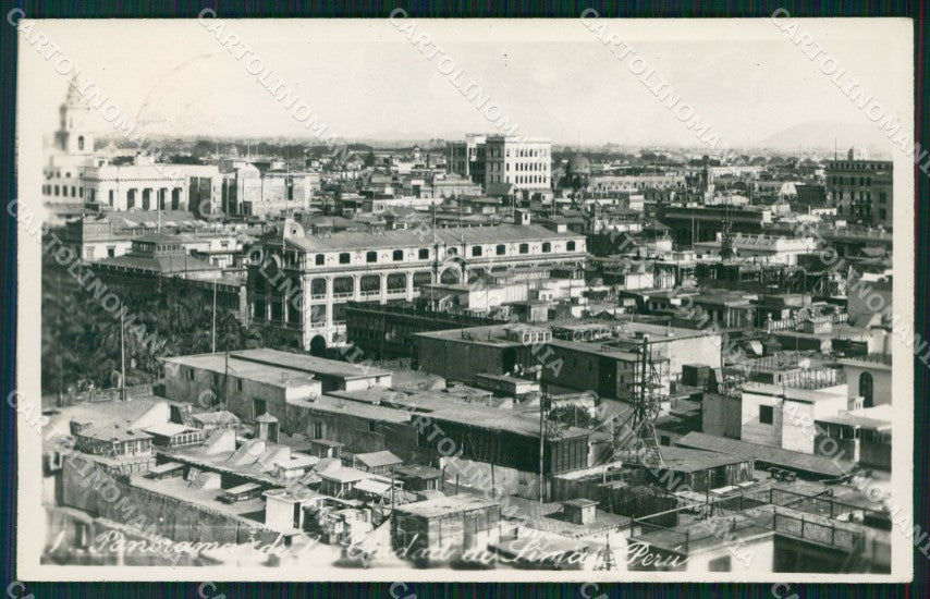 Peru Lima Panorama RPPC postcard XP1504 – fronte