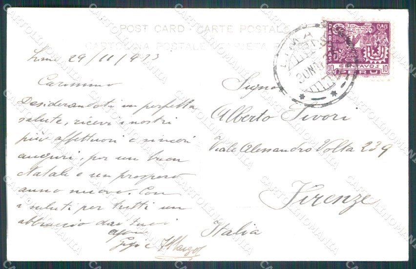 Peru Lima Panorama RPPC postcard XP1504 – retro