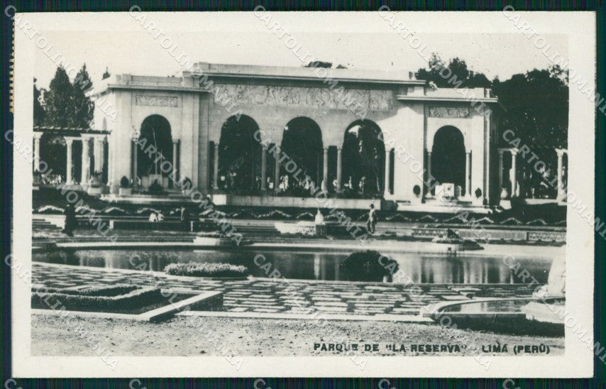 Peru Lima Parque La Reserva RPPC postcard XP1506 – fronte