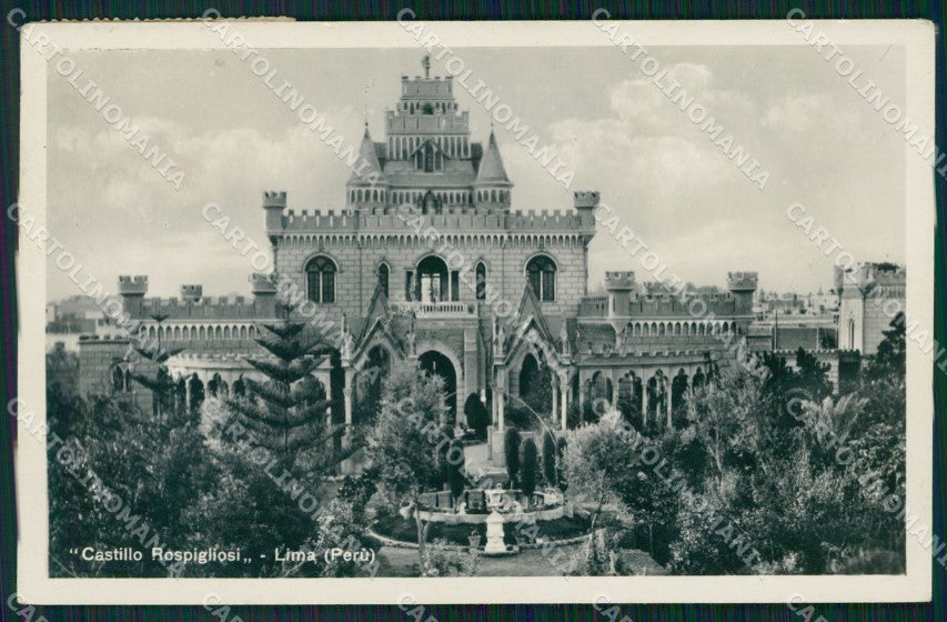 Peru Lima Castillo Rospigliosi RPPC postcard XP1507 – fronte