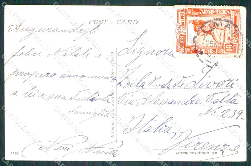 Peru Lima Castillo Rospigliosi RPPC postcard XP1507 – retro