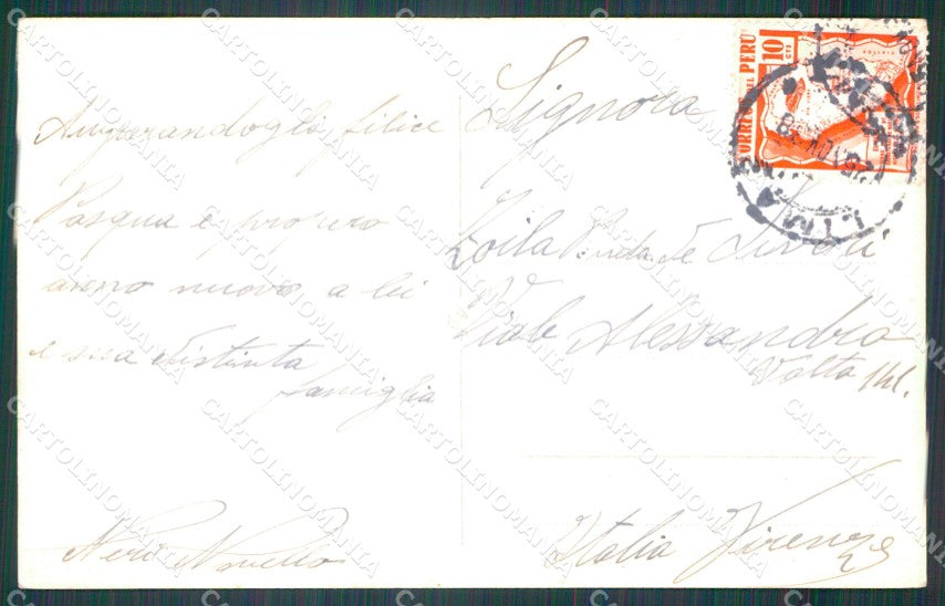 Peru Lima Plaza San Martin RPPC postcard XP1508 – retro