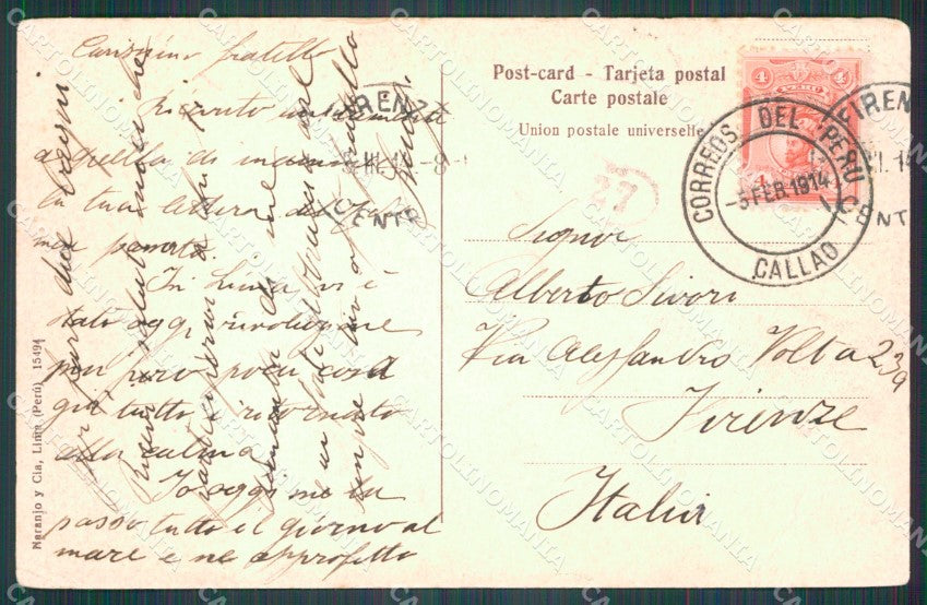 Peru Ascope CORNER CREASED postcard XP1510 – retro