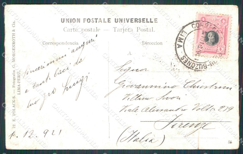Peru Trijillo Plaza de Armas CREASED postcard XP1511 – retro