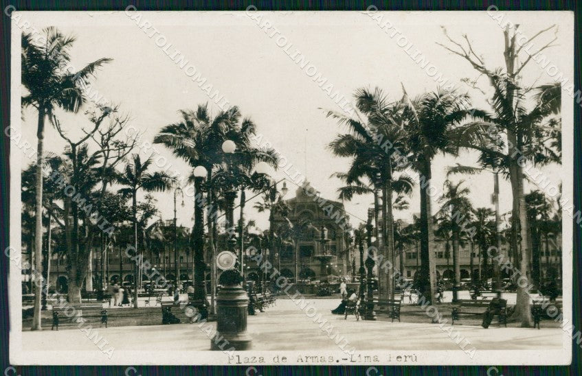 Peru Lima Plaza de Armas RPPC postcard XP1516 – fronte