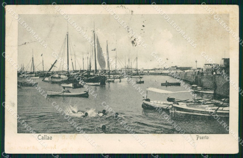 Peru Callao Puerto CORNER CREASED postcard XP1521 – fronte