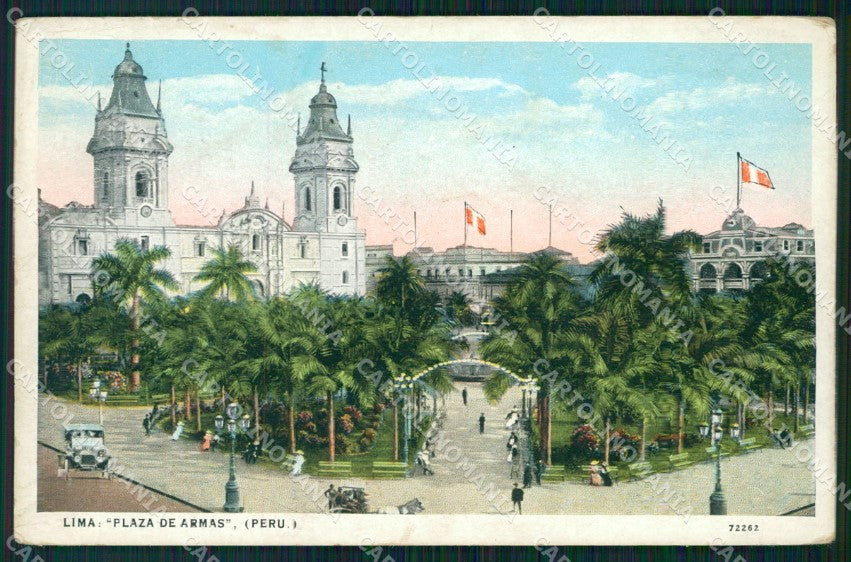 Peru Lima Plaza de Armas ABRADED postcard XP1523 – fronte
