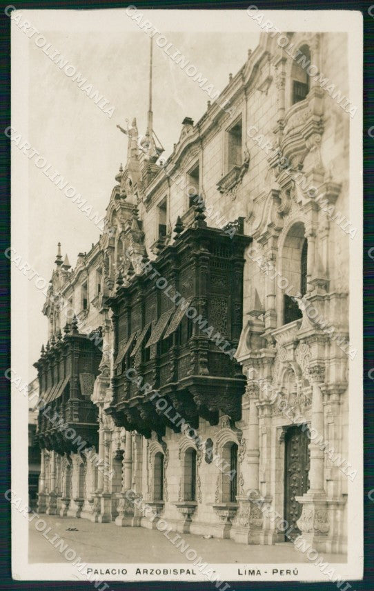 Peru Lima Palacio Arzobispal RPPC postcard XP1527 – fronte