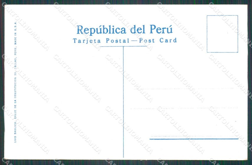 Peru Lima Monumento Manco Capac postcard XP1548 – retro