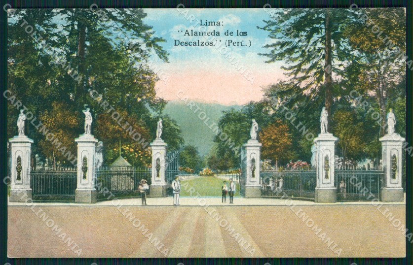 Peru Lima Alameda de los Descalzos postcard XP1557 – fronte