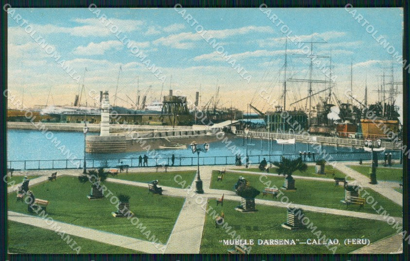 Peru Callao Muelle Darsena postcard XP1571 – fronte