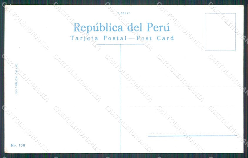 Peru Callao Muelle Darsena postcard XP1571 – retro