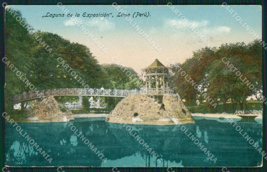 Peru Lima Laguna de la Exposicion postcard XP1585 – fronte