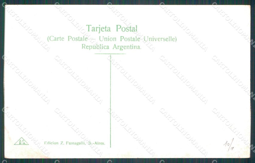 Argentina Types Ethnic Almuerzo en el Campo Asado con Cuero postcard XP1592 – retro