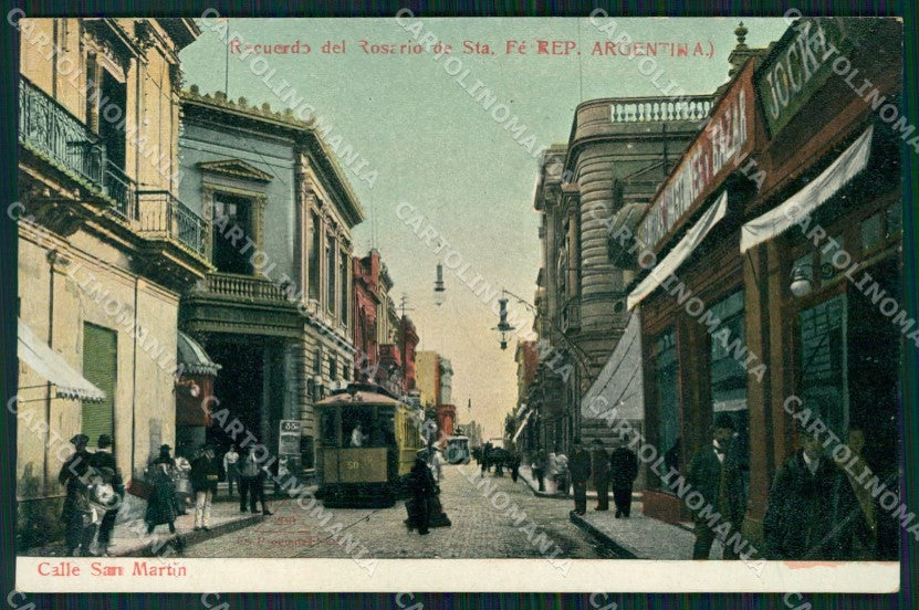 Argentina Rosario de Santa Fe Calle San Martin postcard XP1596 – fronte