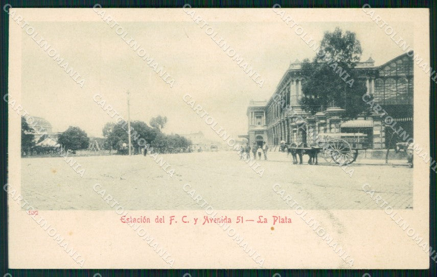 Argentina La Plata Estacion del Ferro Carril Avenida 51 postcard XP1602 – fronte