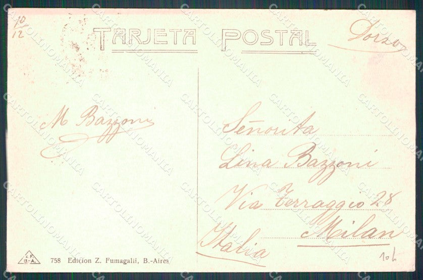 Argentina Types Ethnic Campo postcard XP1617 – retro