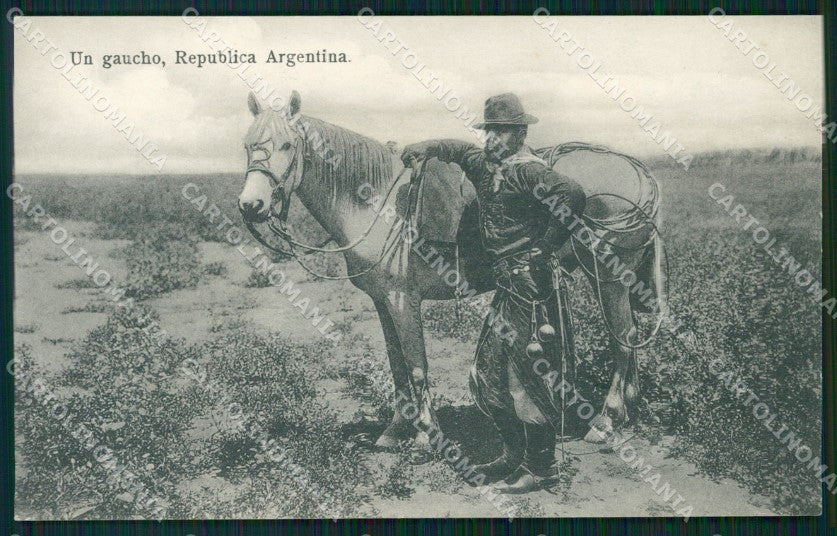 Argentina Types Ethnic un Gaucho postcard XP1634 – fronte