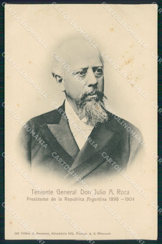 Argentina Teniente General Don Julio Roca Presidente postcard XP1638 – fronte