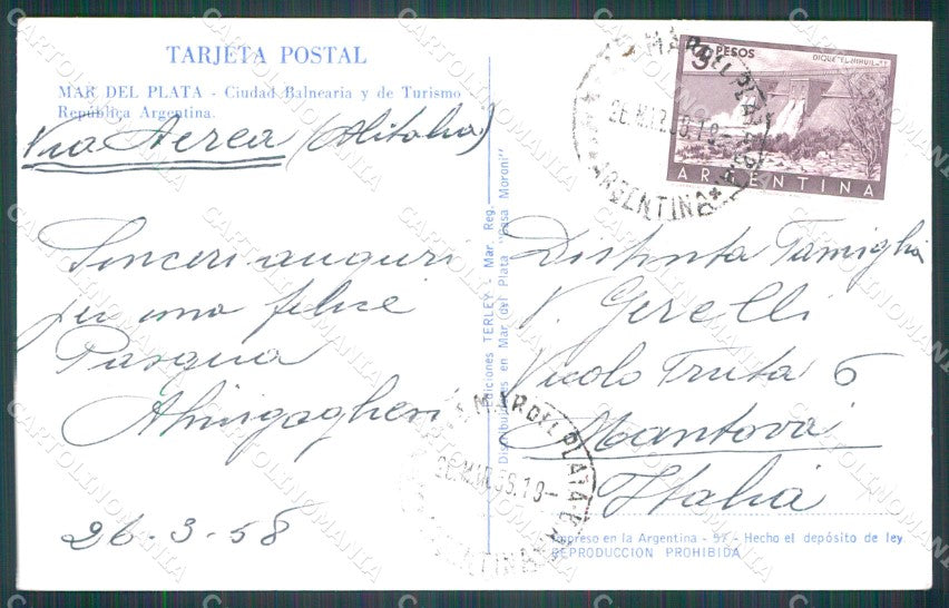 Argentina Mar del Plata Rambla Casino postcard XP1642 – retro